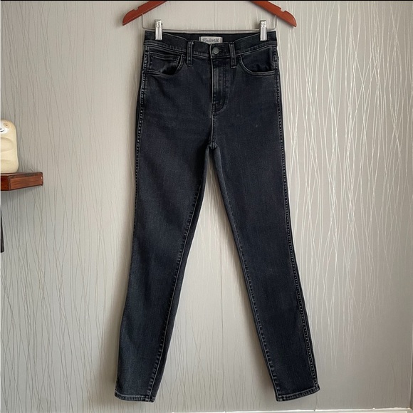 Madewell 10” High Rise Black Skinny Jeans Size 26 - Picture 1 of 12